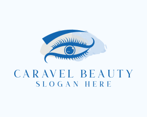 Woman Beauty Eyelash logo design