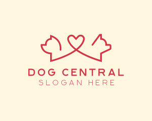 Dog Cat Love logo design