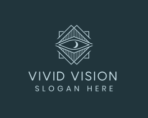 Vision Eye Moon logo design