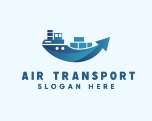 Cargo Ship Arrow logo design