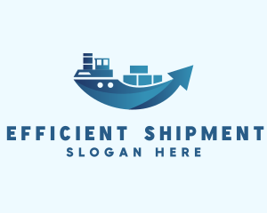 Cargo Ship Arrow logo design