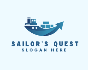 Cargo Ship Arrow logo design