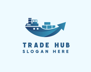 Cargo Ship Arrow logo design