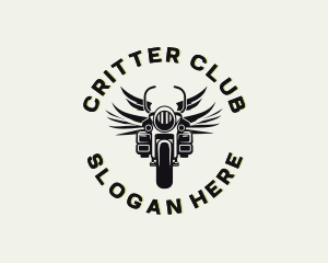 Motorcycle Wings Motorbike logo design