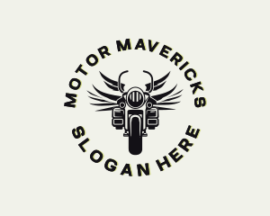 Motorcycle Wings Motorbike logo design