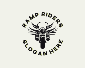 Motorcycle Wings Motorbike logo design