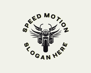 Motorcycle Wings Motorbike logo design