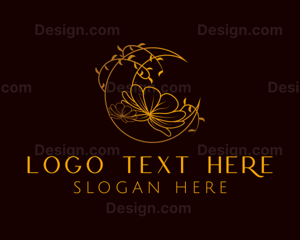 Elegant Lunar Flower Logo