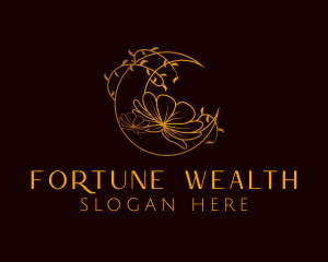 Elegant Lunar Flower Logo