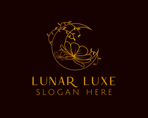 Elegant Lunar Flower logo