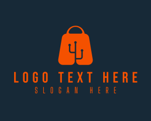 Shopping Bag Tech Logo