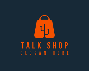 Shopping Bag Tech logo design