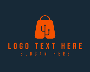 Shop - Shopping Bag Tech logo design