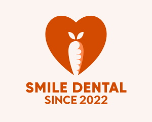 Carrot Heart Dental Pediatric  logo design