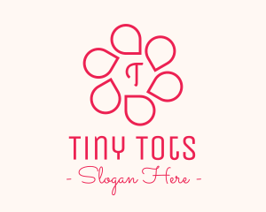 Pink Flower Petals Lettermark logo