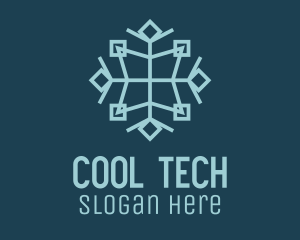 Cool Air Snowflake logo design