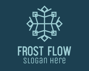 Cool Air Snowflake logo design