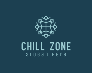 Cool Winter Air Snowflake logo design