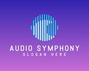 Music Streaming Audio Wave logo design