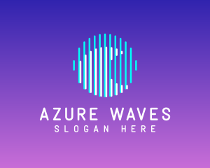 Music Streaming Audio Wave logo design