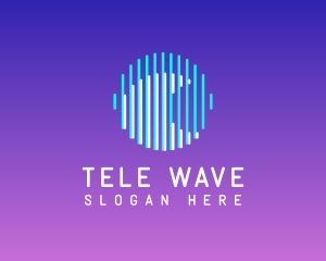 Music Streaming Audio Wave logo design