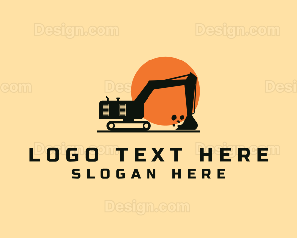 Construction Excavator Machinery Logo