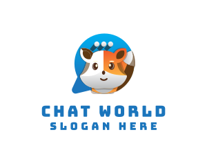 Cute Fox Chat logo design