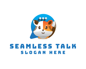 Cute Fox Chat logo design