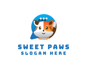 Cute Fox Chat logo design