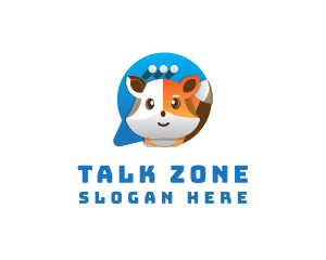 Cute Fox Chat logo design