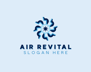 Fan Ventilation HVAC logo design