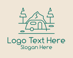 Green Camper Van logo