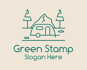 Green Camper Van logo design