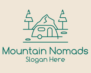 Green Camper Van logo design