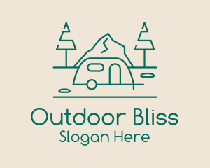 Green Camper Van logo design