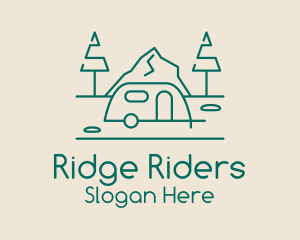 Green Camper Van logo design