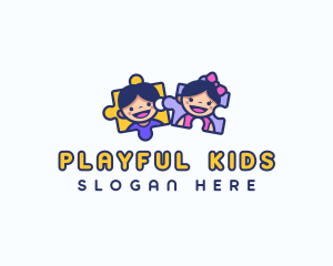 Puzzle Kids Preschool logo design