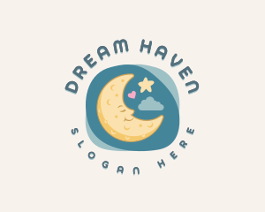 Cute Sleeping Moon logo