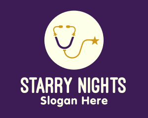 Starry Medical Stethoscope logo design