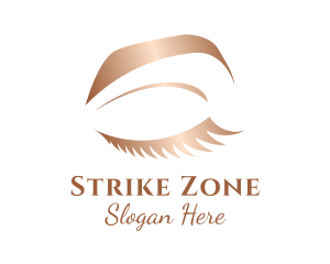 Bronze Female Eye logo design