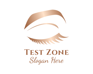 Bronze Female Eye logo design