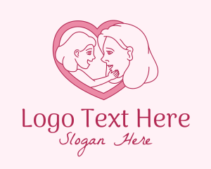 Mother Daughter Heart  logo