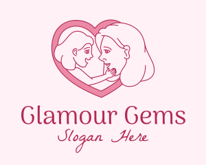 Mother Daughter Heart  logo