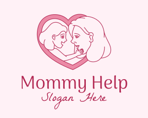 Mother Daughter Heart  logo