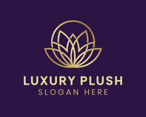 Golden Lotus Yoga logo design