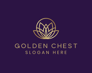 Golden Lotus Yoga logo design