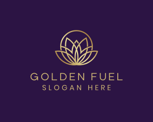 Golden Lotus Yoga logo design