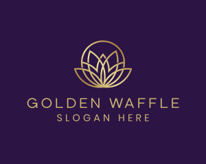 Golden Lotus Yoga logo design