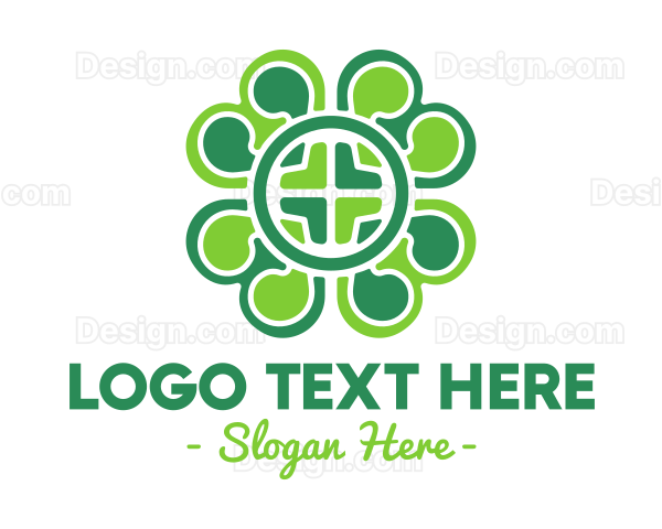 Green Clover Cross Logo