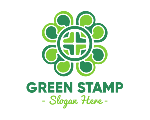 Green Clover Cross logo design